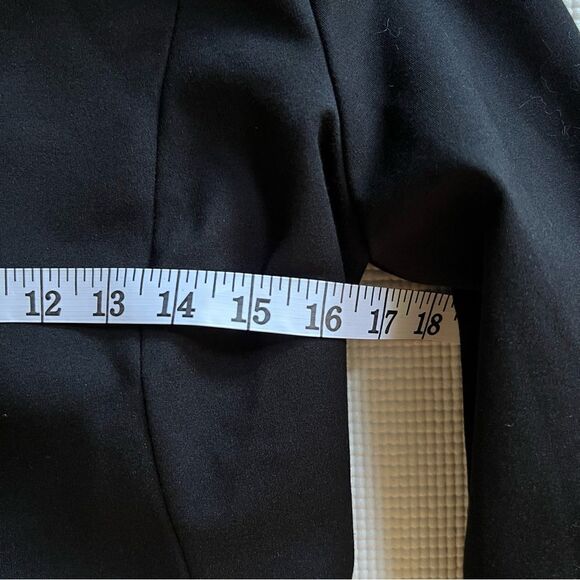 Krisa Revolve Blazer Womens Black Ponte Open & Hook Eye Closure Short Ja… - Picture 10 of 14